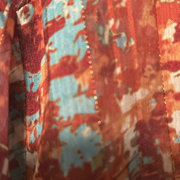 Mar’ee long sleeve midi kimono  multi-colored, nwot   Size 4x but could fit a 3x - Picture 3 of 4